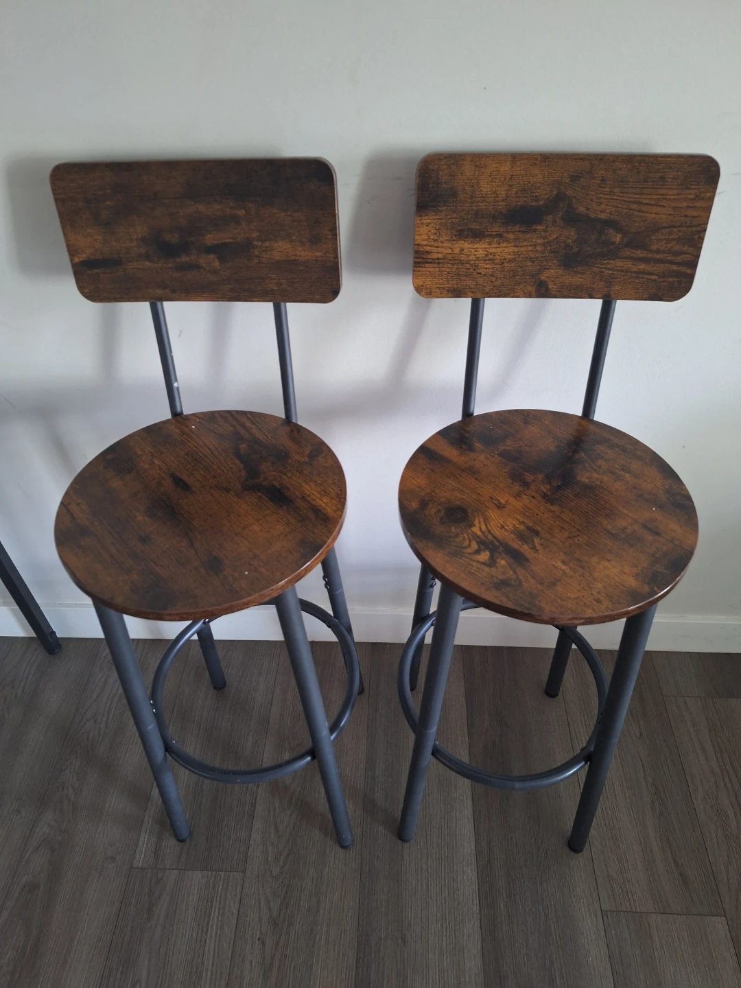 Set of 2 Industrial Style Bar Stools - photo 2