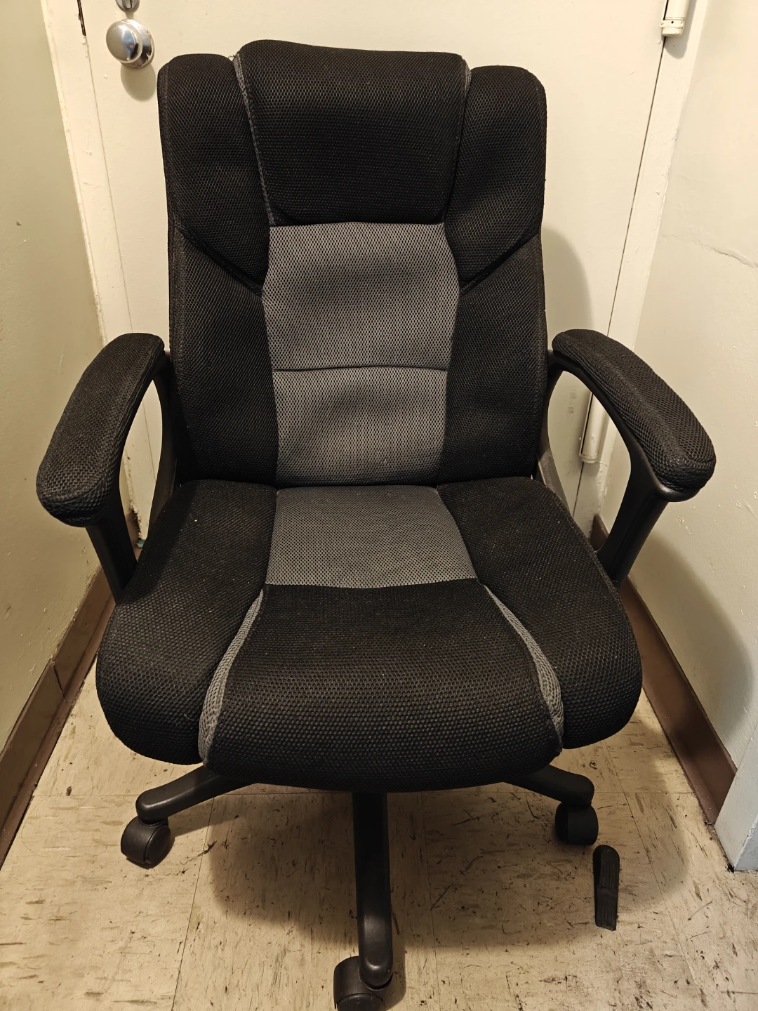 Black Office Chair with Mesh Back