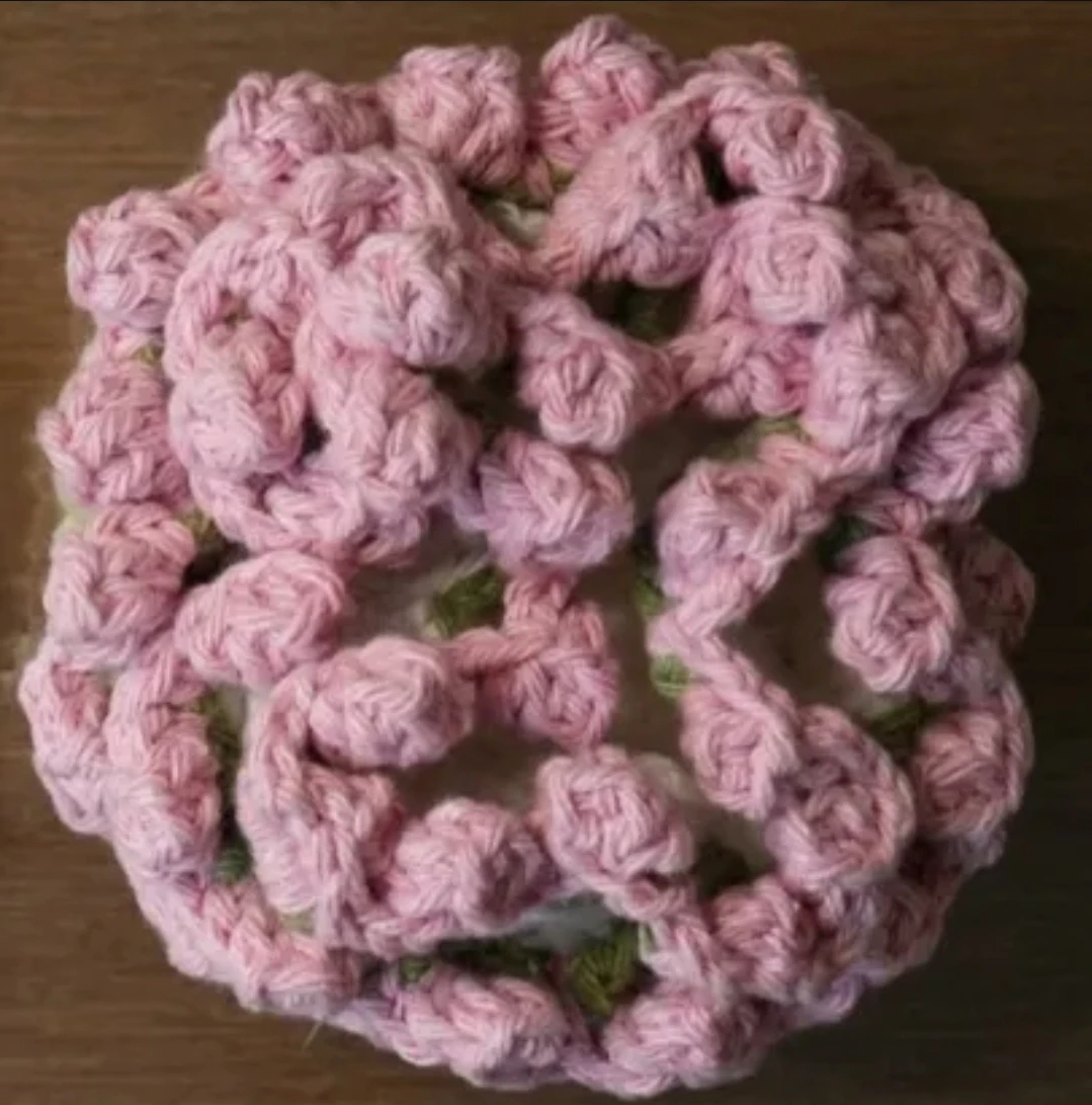 SET OF 4 Pink Flower Coasters - photo 3