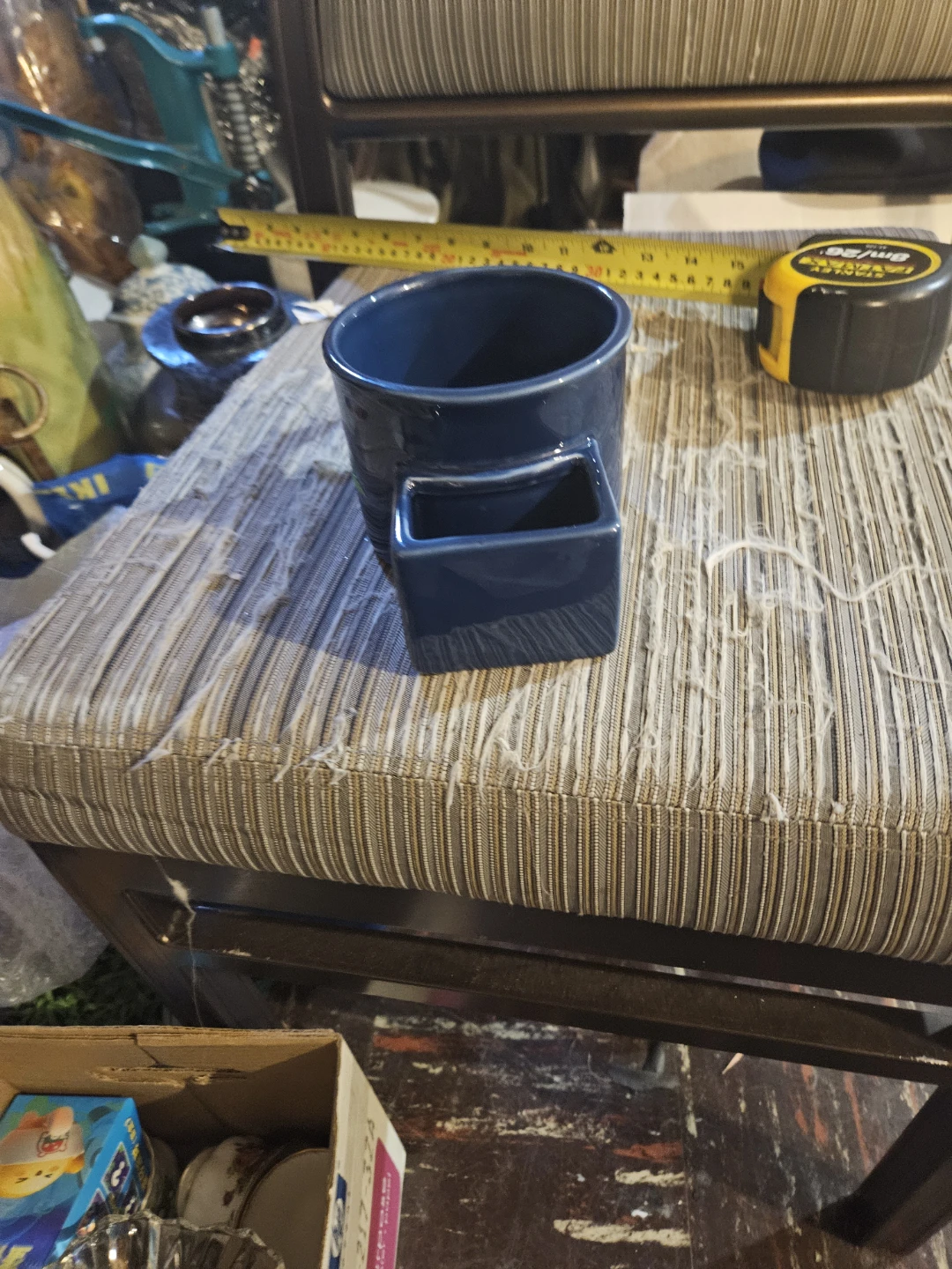Navy Blue "Dip Dip Hurray!" Mug with Snack Holder - photo 3