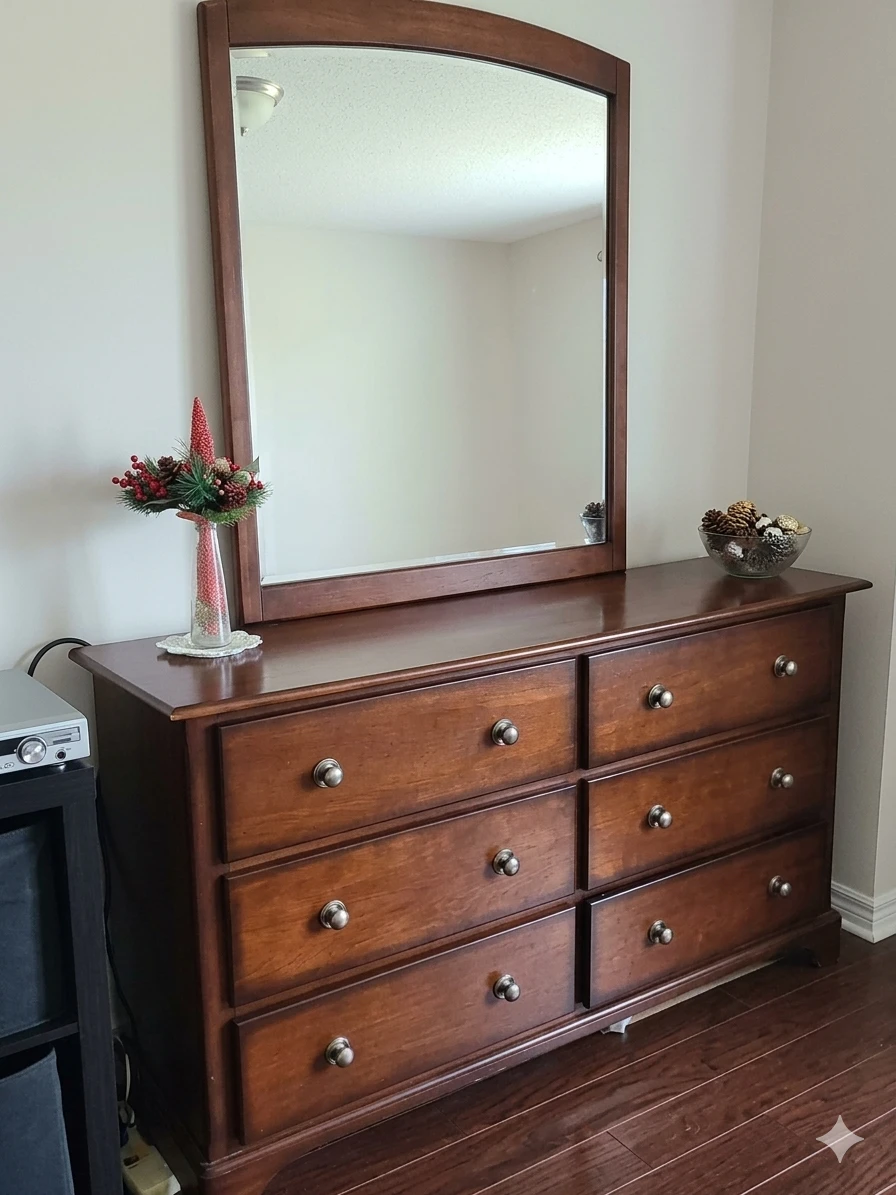 Moving Sale - Wooden Dresser with Mirror