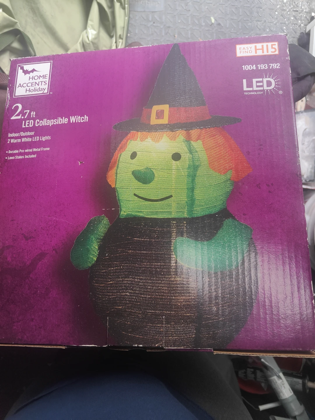 Home Accents Holiday 2.7 ft LED Collapsible Witch