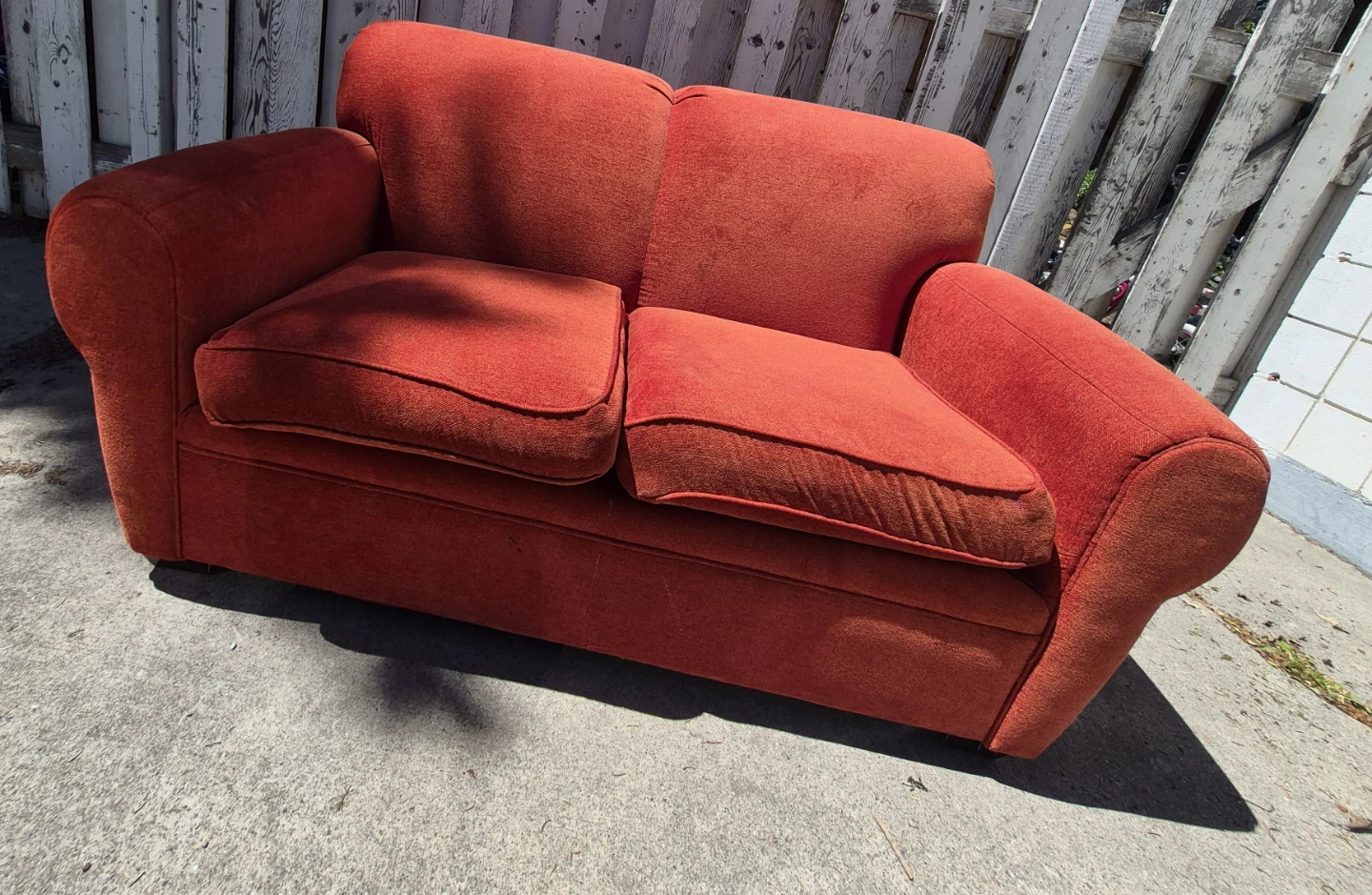 Orange Loveseat Sofa - photo 3