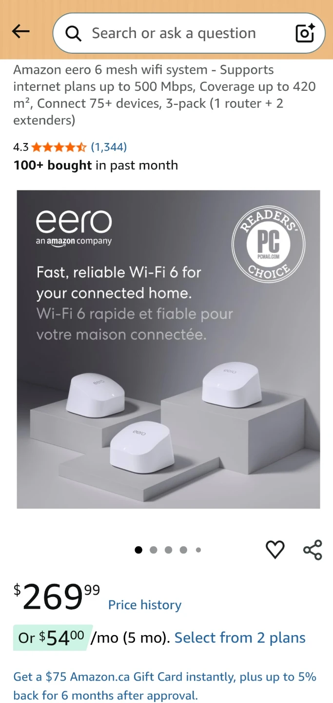 Amazon Eero 6 WiFi System 3-Pack - photo 2