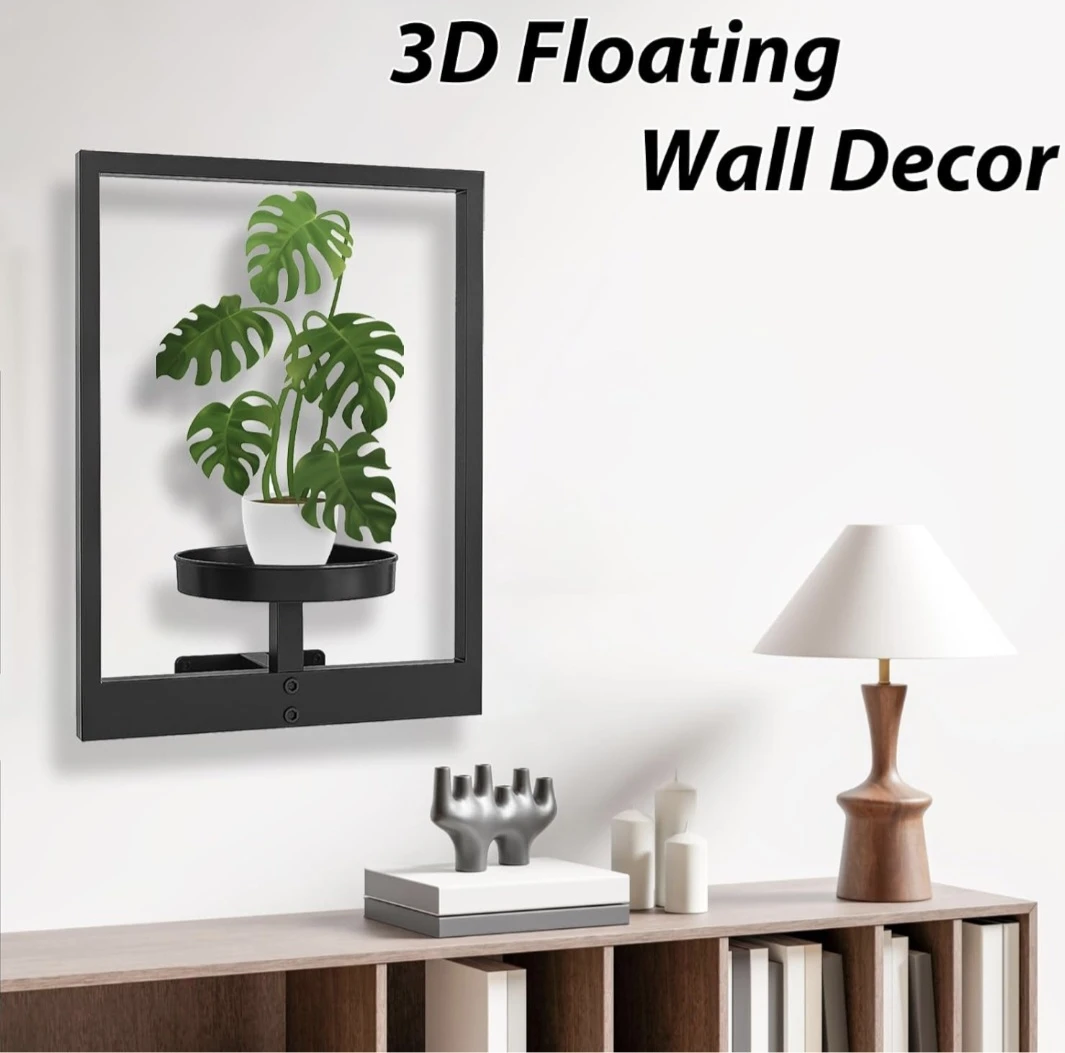 Wall-Mounted Metal Planter Holder Stand, Plant Picture Frame - photo 2