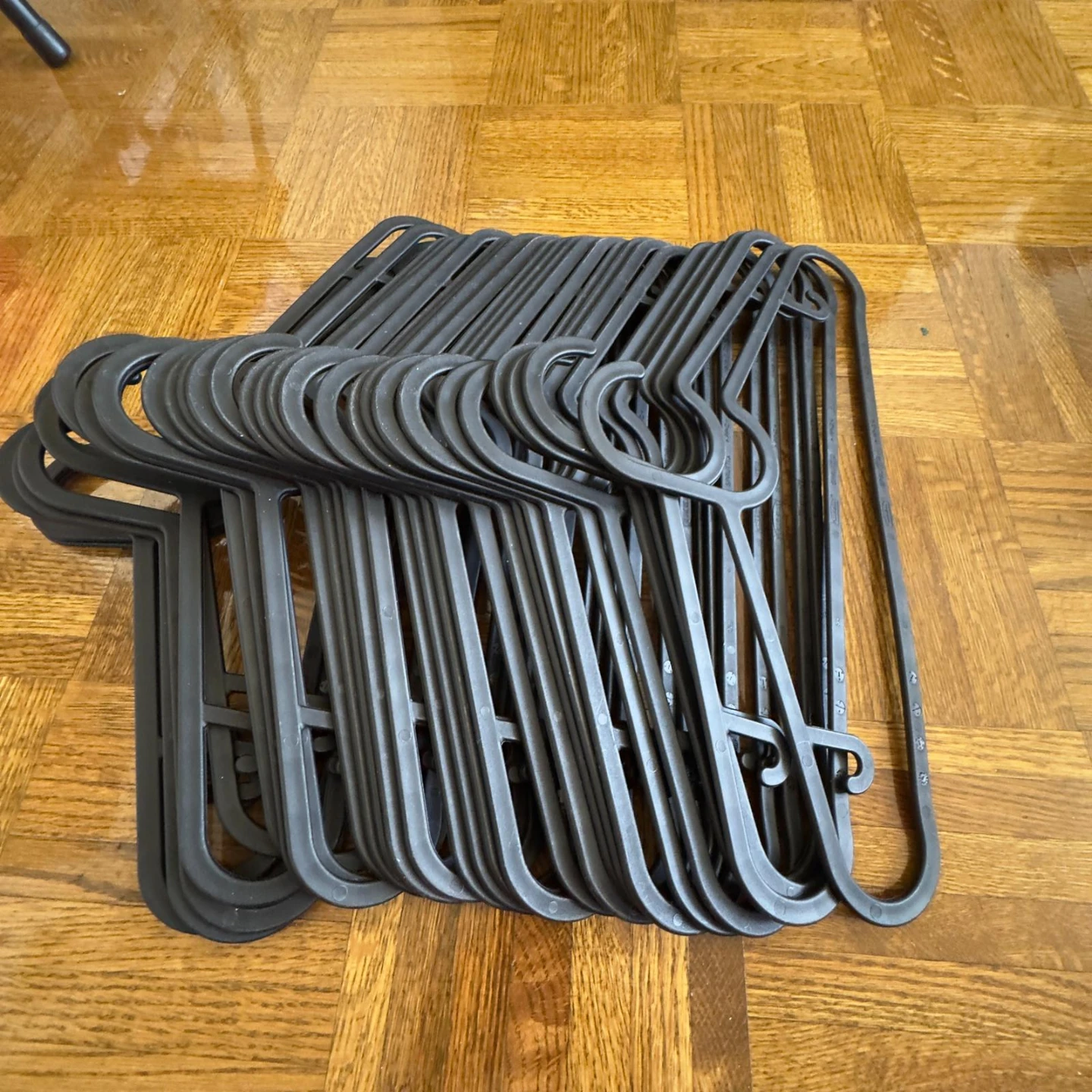 Bulk Lot of Black Plastic Hangers - photo 3