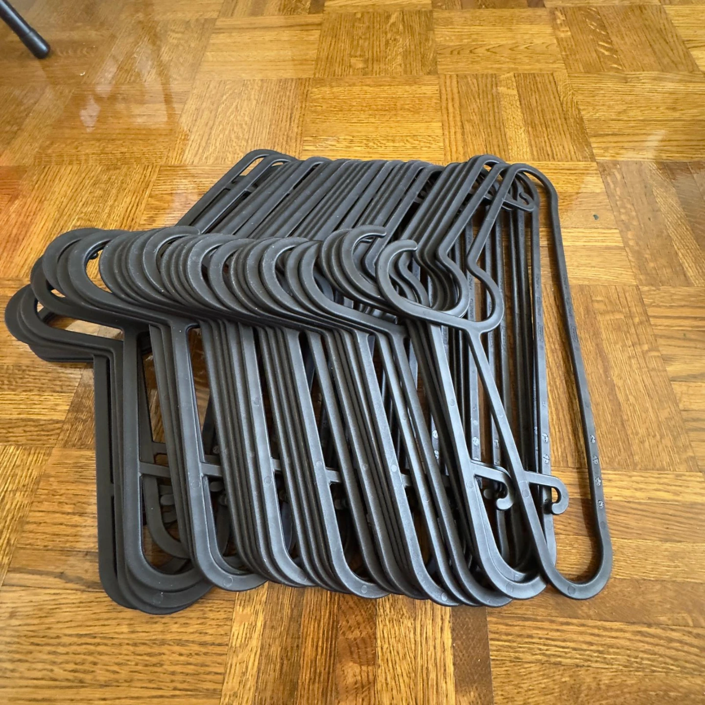 Bulk Lot of Black Plastic Hangers - photo 4