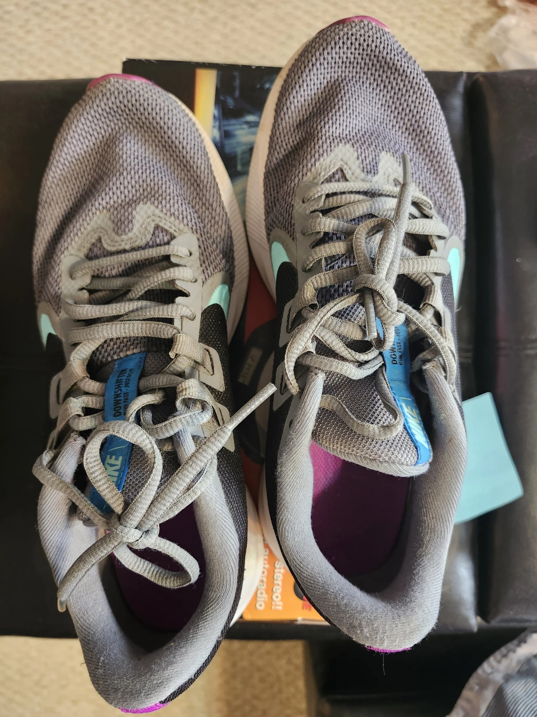 Nike Downshifter Running Shoes - Grey womens size 8 - photo 3