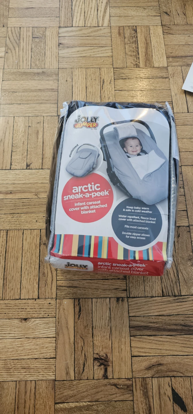 Jolly Jumper Arctic Sneak-a-Peek Infant Car Seat Cover
