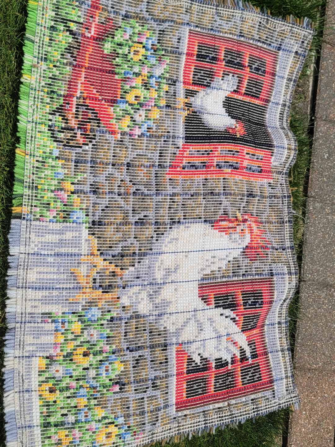 Vintage Latch Hook Rug - Chicken Design - photo 2