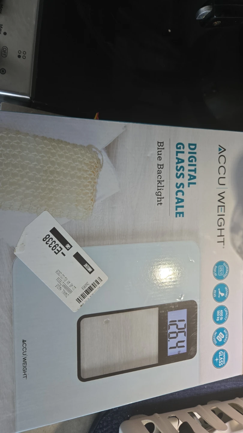 AccuWeight Digital Glass Scale with Blue Backlight - photo 2