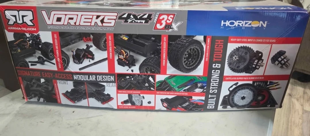 Arrma 1/10 Vorteks 4x4 3S BLX Stadium Truck Ready-to-Run - photo 3