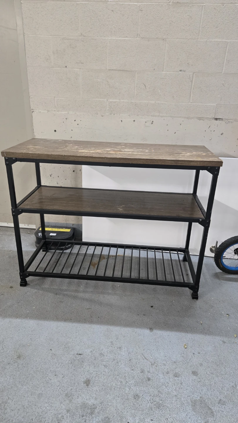 Rustic Wood and Metal Kitchen Cart / Island