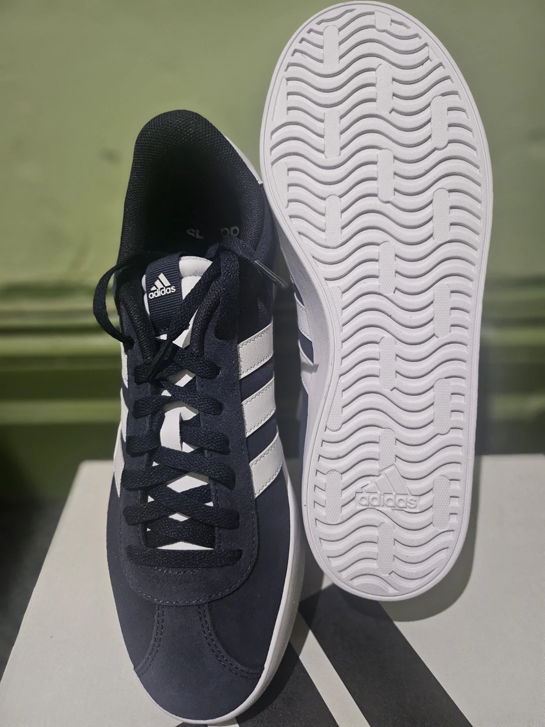Adidas VL Court 3.0 Skateboarding Shoes Navy White US 9.5 - photo 4