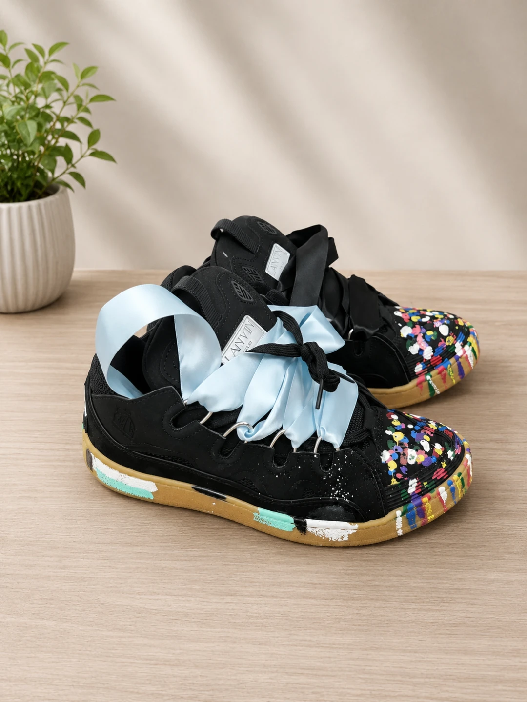 Lanvin Black Curb Sneakers - photo 3