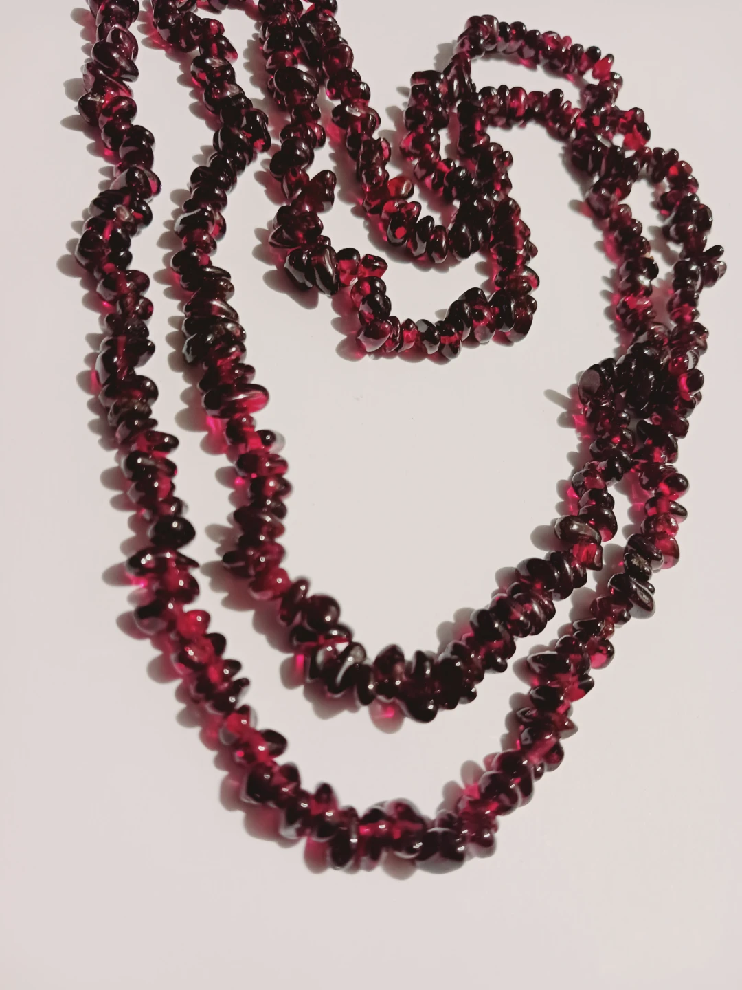 Genuine Deep Red Garnet Stone Necklace - photo 2