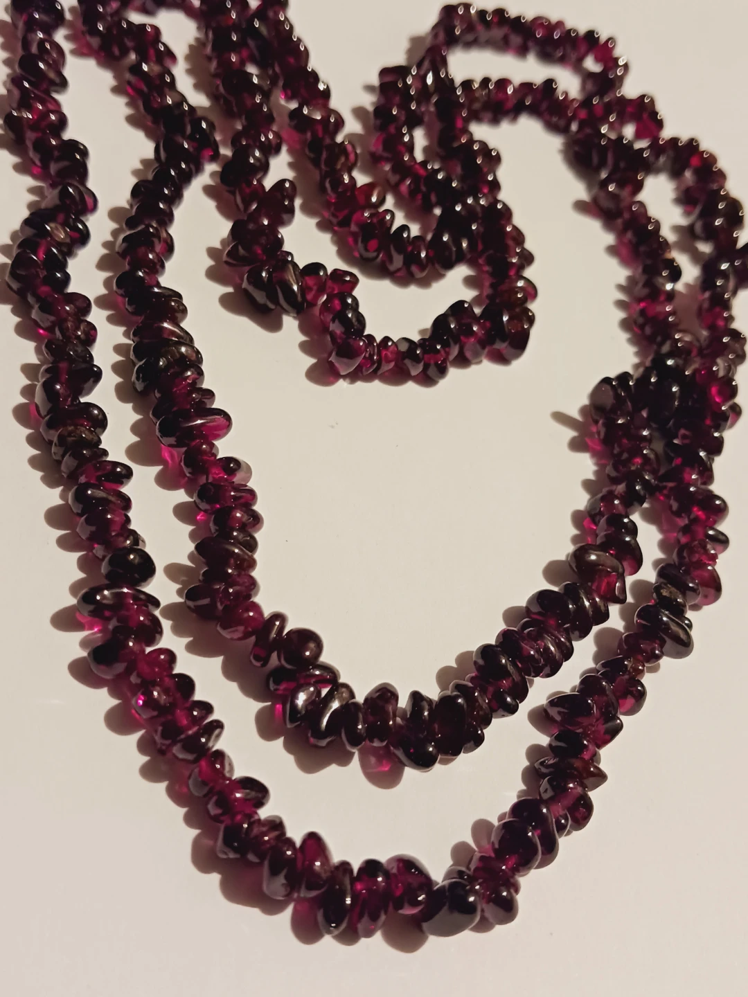 Genuine Deep Red Garnet Stone Necklace - photo 3