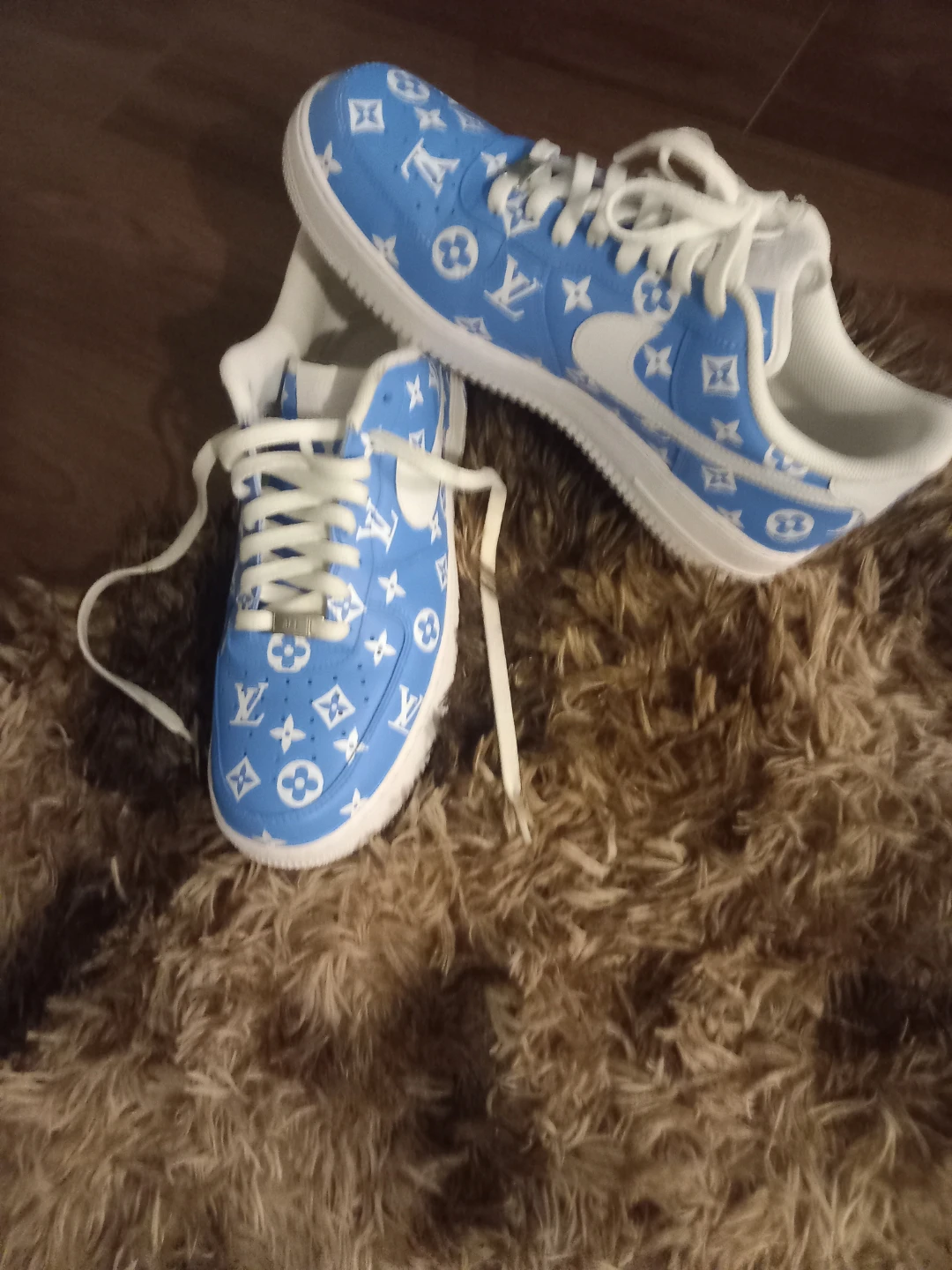Nike Air Force 1 Custom Blue LV Pattern