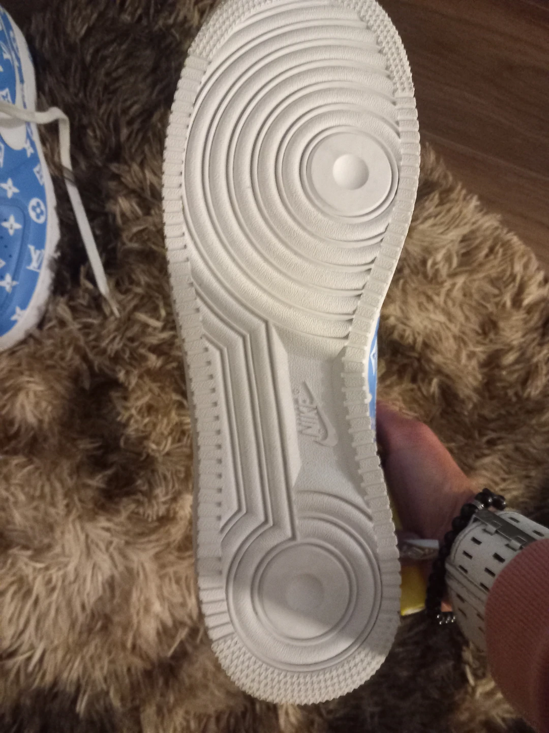 Nike Air Force 1 Custom Blue LV Pattern - photo 2