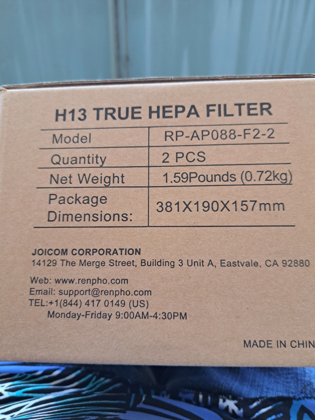 Renpho H13 True HEPA Replacement Filter RP-AP088-F2-2 - photo 2