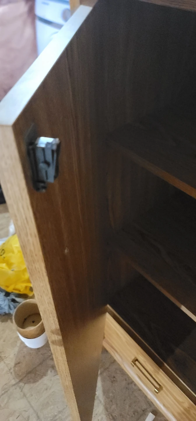 Wooden Dresser with Cabinet and Drawers - photo 5