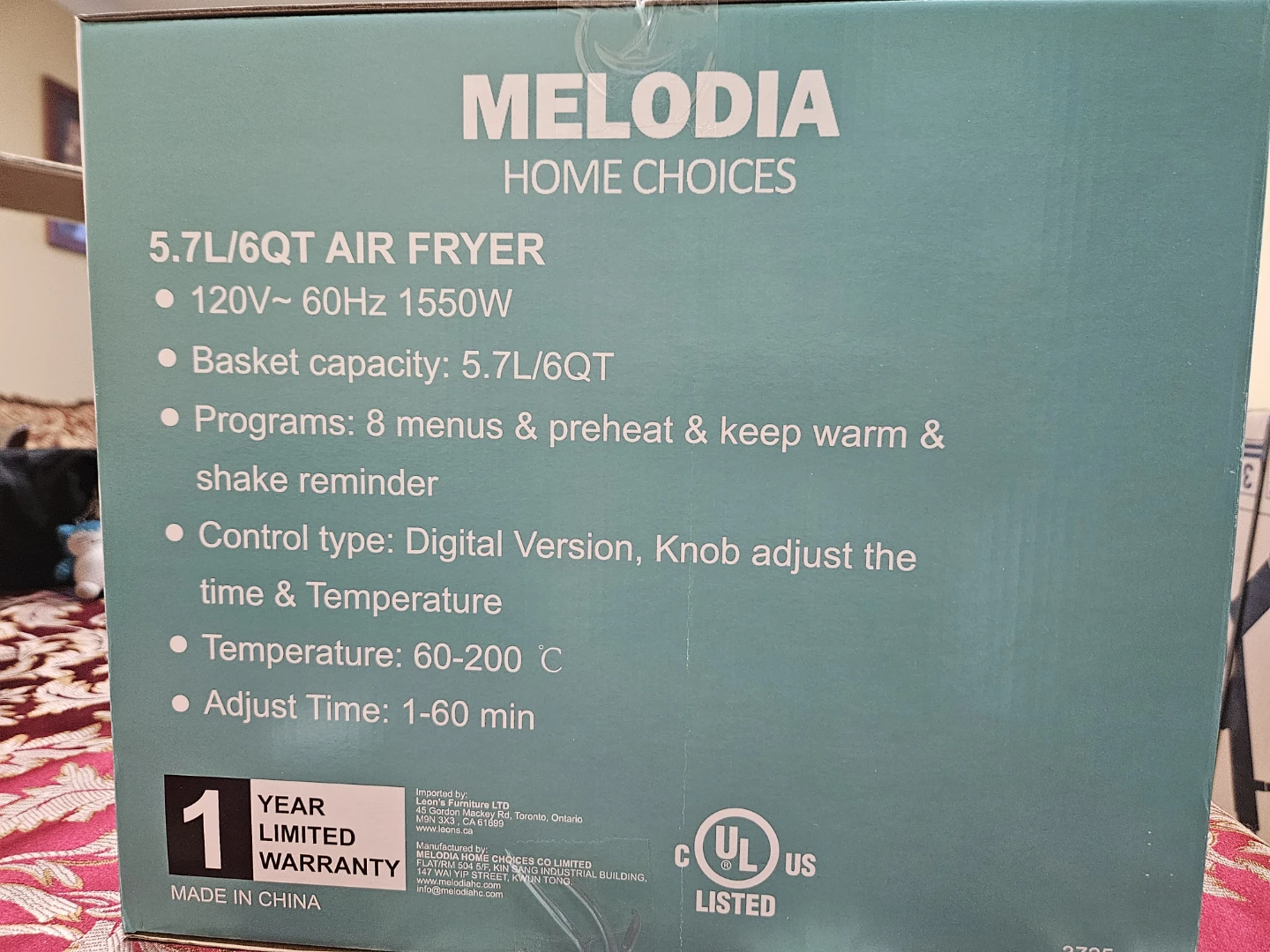 New 6QT Air Fryer