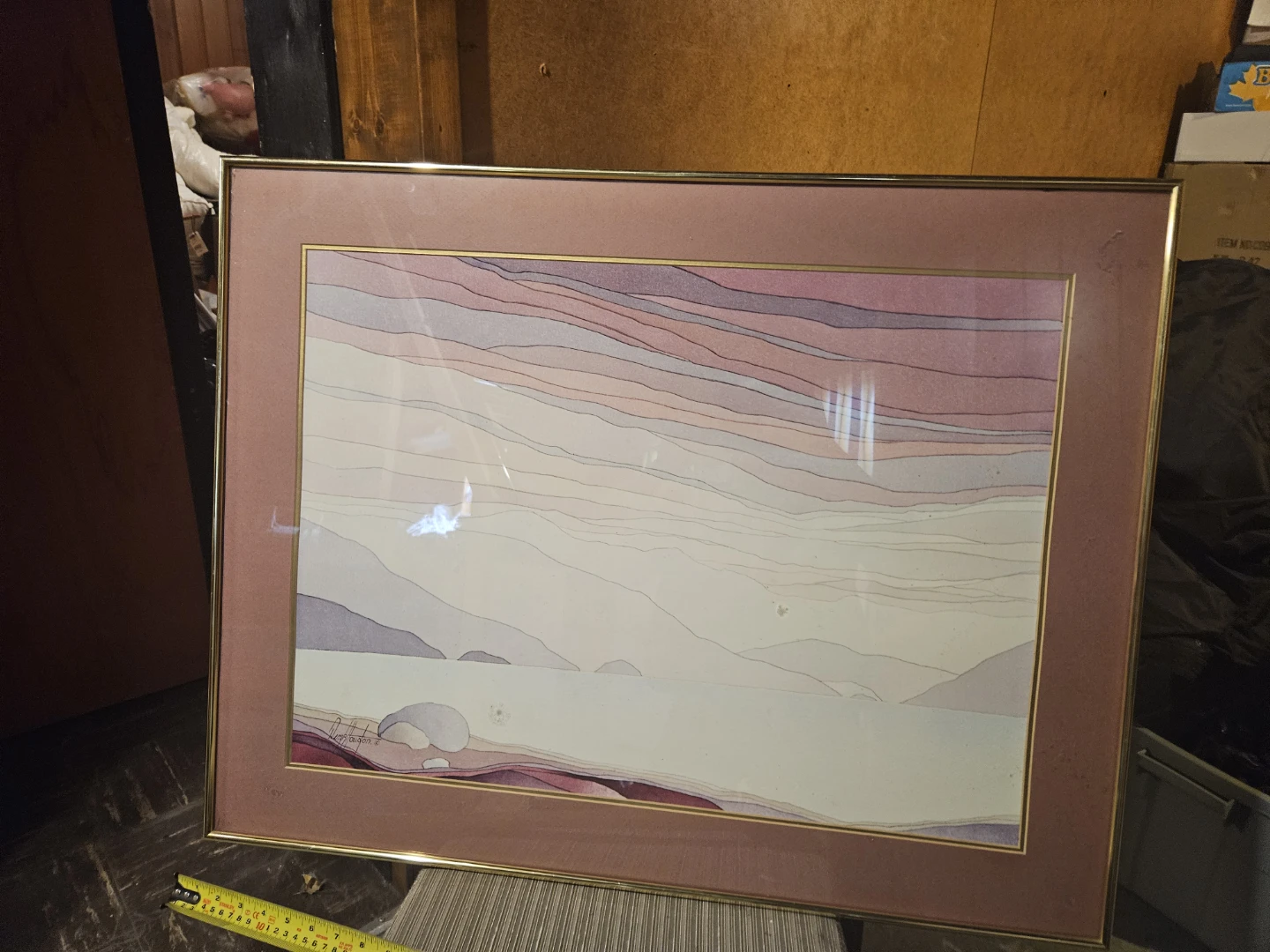Framed Abstract Landscape Art Print - photo 2