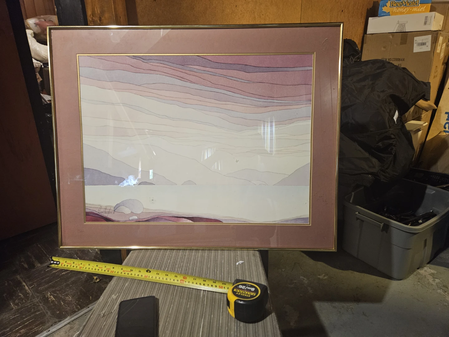 Framed Abstract Landscape Art Print - photo 4