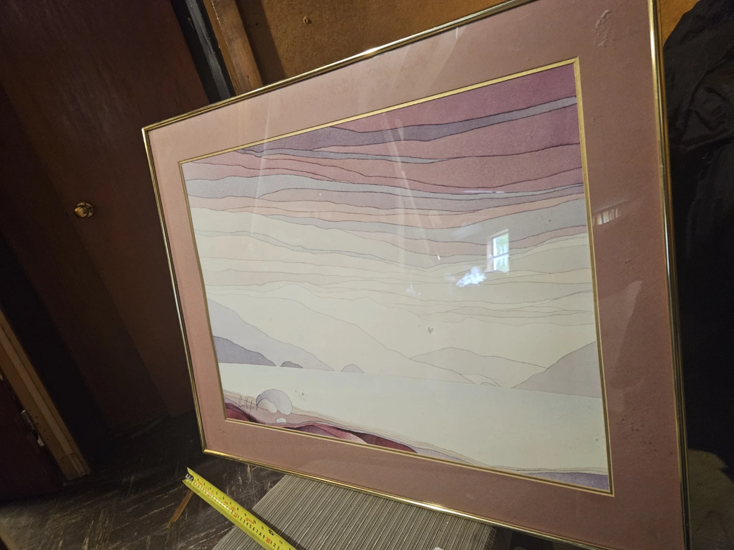 Framed Abstract Landscape Art Print - photo 5
