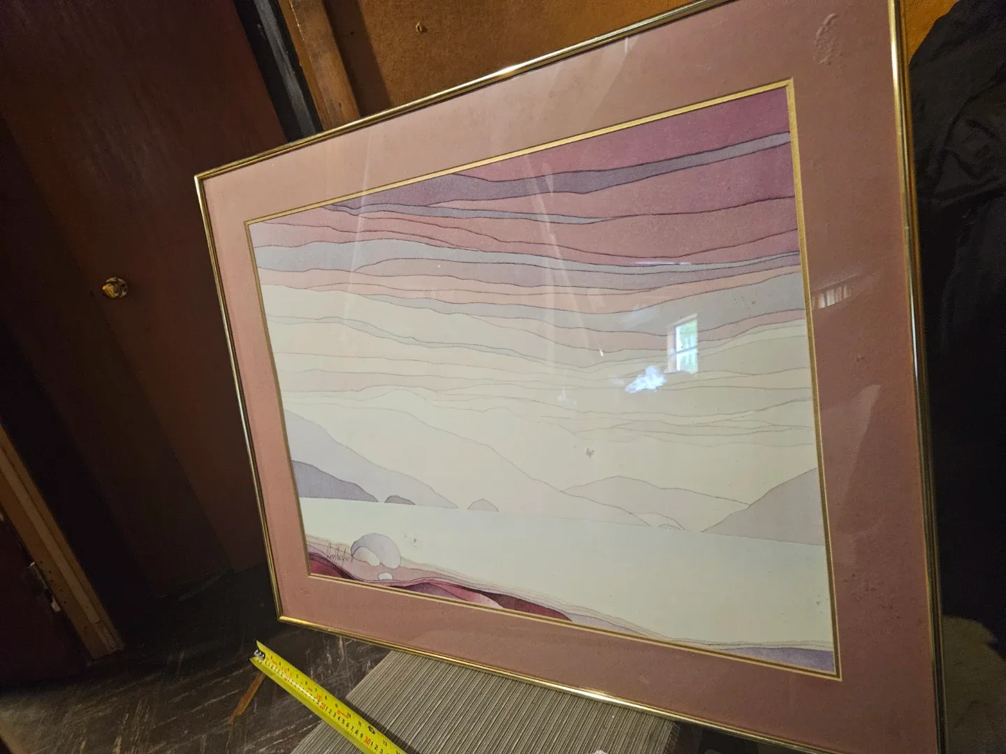 Framed Abstract Landscape Art Print - photo 5