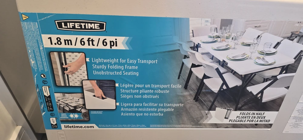 Lifetime 1.8m Folding Table - photo 2