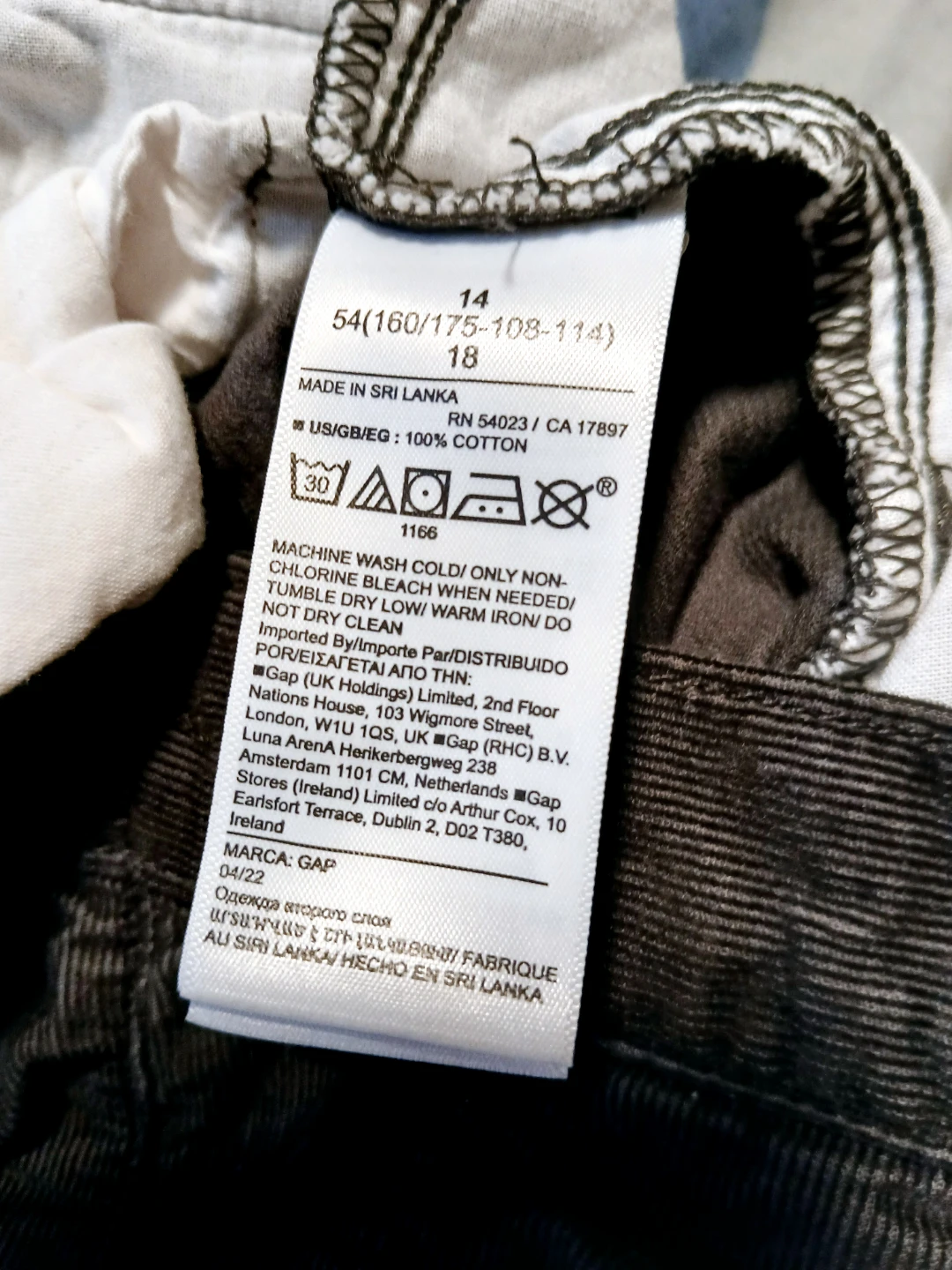 Women Large Gap Corduroy Pants - photo 3