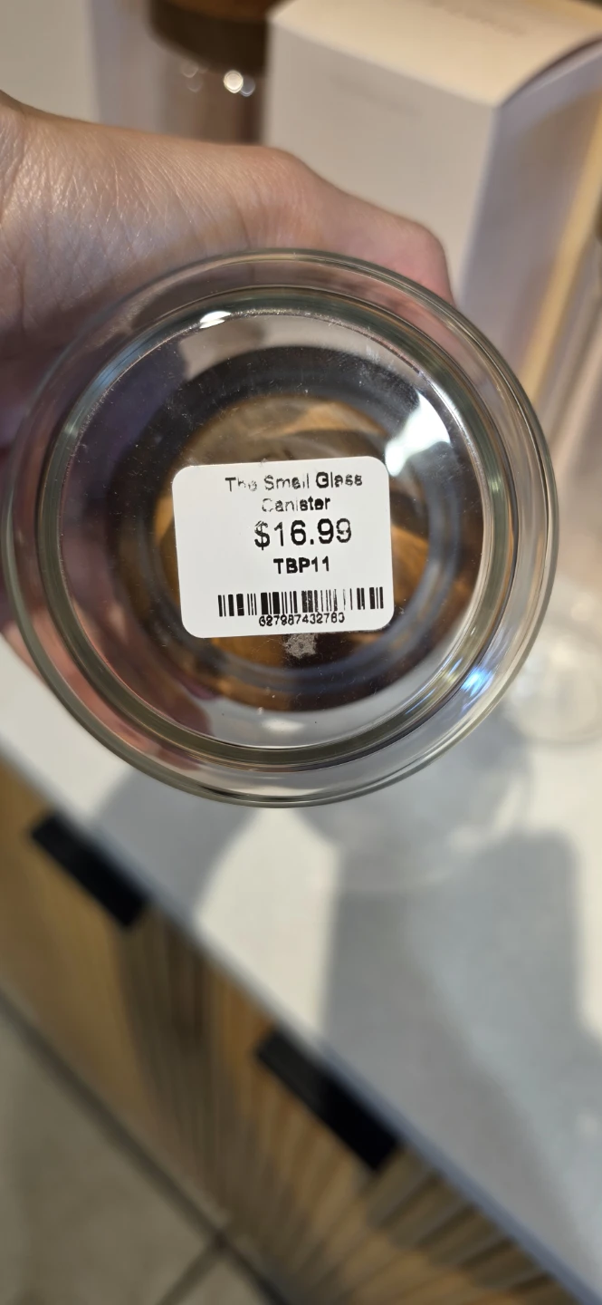 Small Glass Canister with Wooden Lid - photo 2