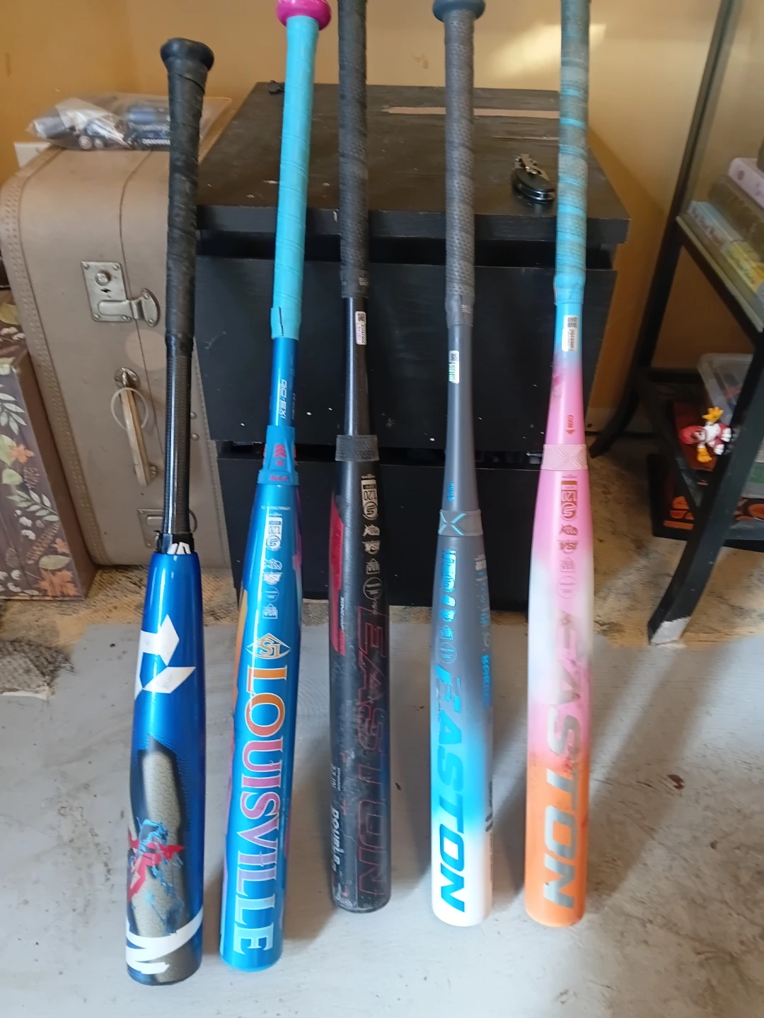 5 Baseball/Softball Bats - Easton, Louisville, Marucci, DeMarini