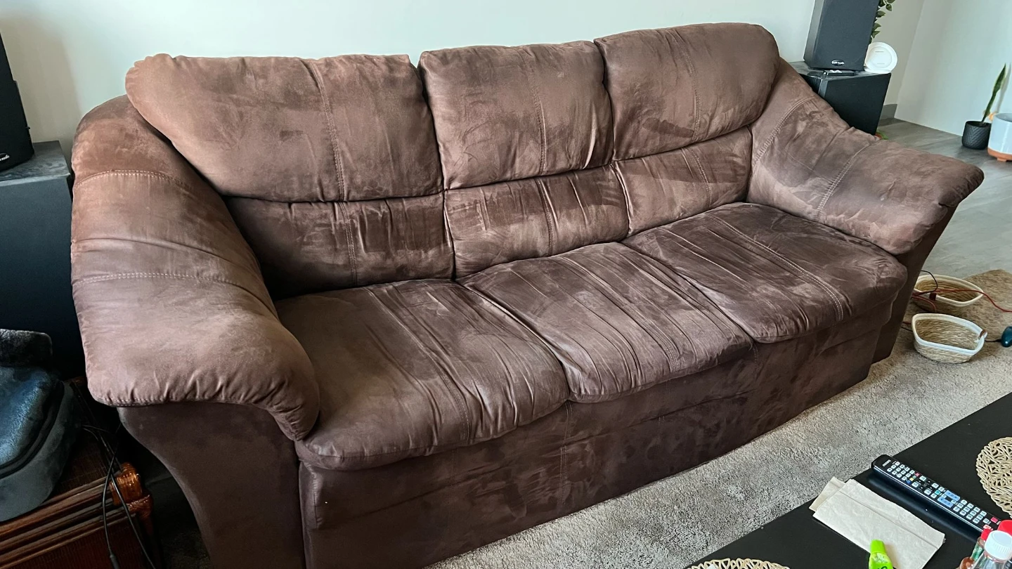 Brown Suede Sofa - $200 OBO - You Haul - photo 2