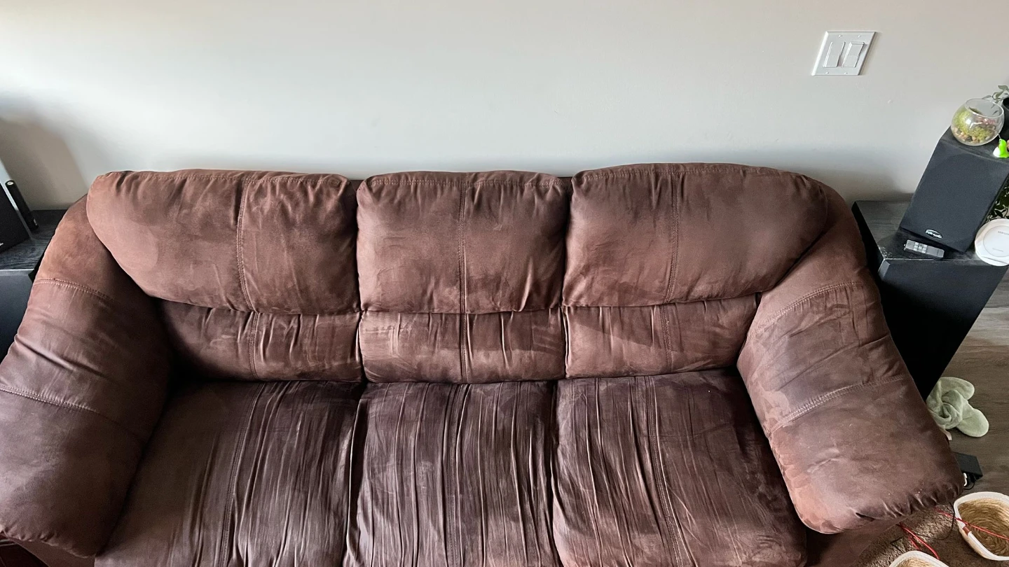 Brown Suede Sofa - $200 OBO - You Haul - photo 3
