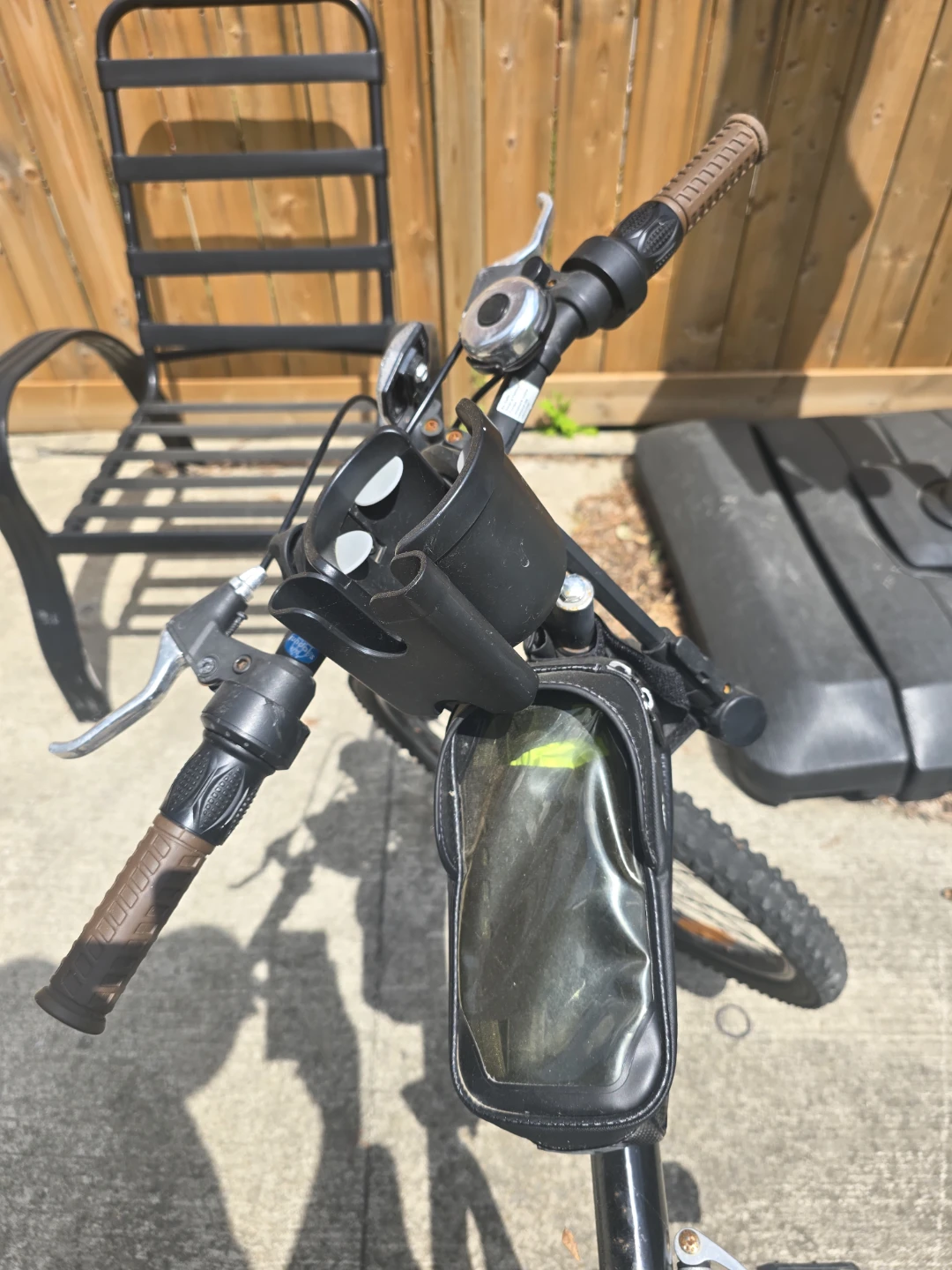 Black Mountain Bike with Front and Rear Baskets - photo 2