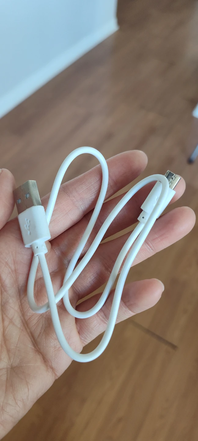 White USB to Micro USB Charging Cable