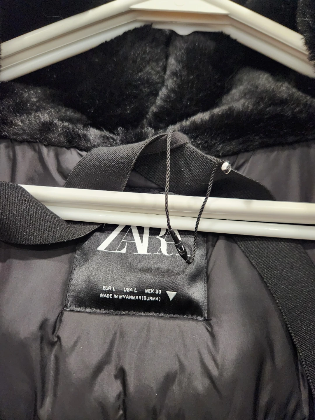 ZARA Black Puffer Parka Jacket ⚽ - photo 2