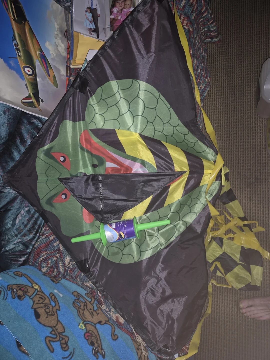 Dragon Kite with Handle and String