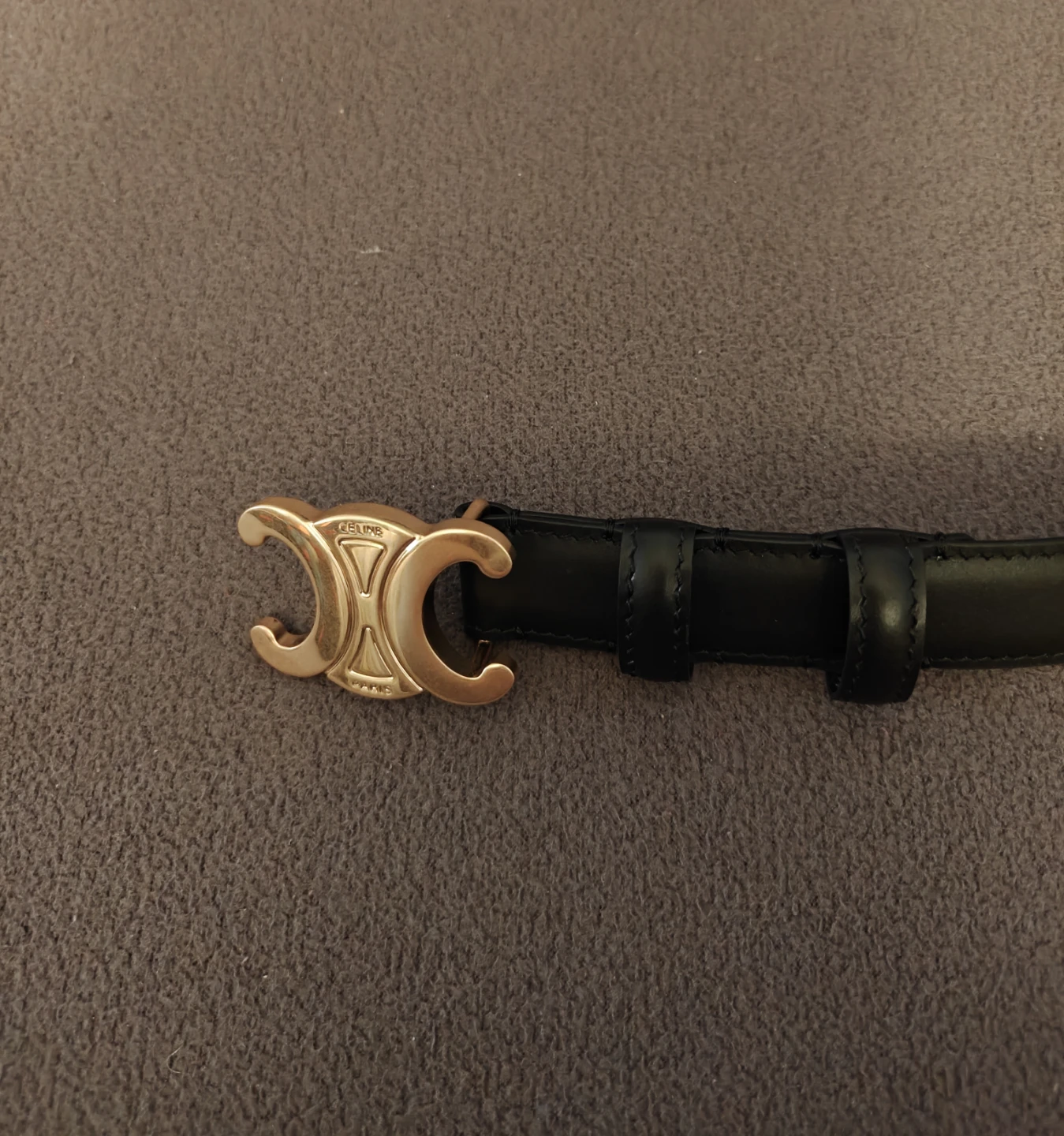 CELINE Triomphe Belt Medium Black - photo 2