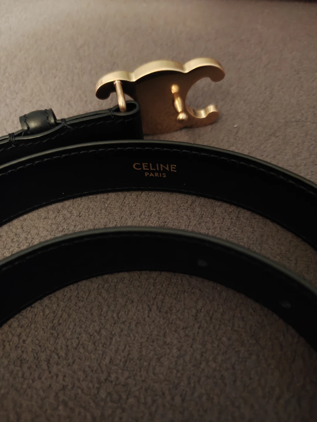 CELINE Triomphe Belt Medium Black - photo 4