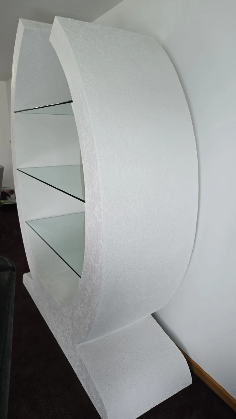Unique Antique Postmodern Etagere with Glass Shelves - photo 3