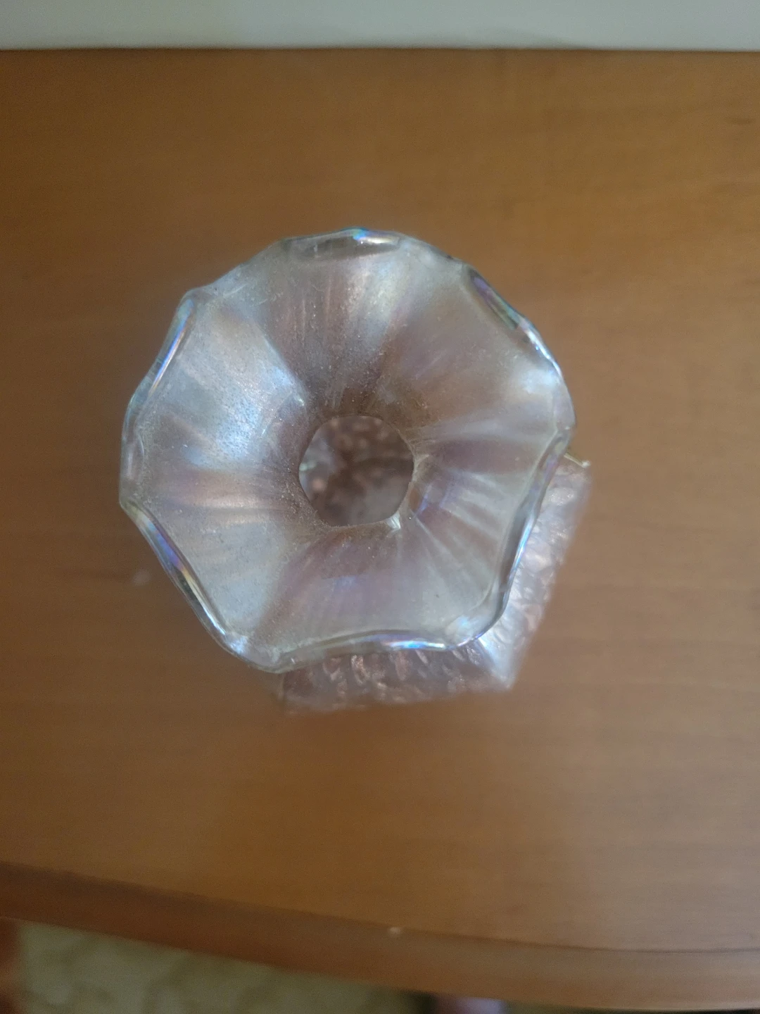 Decorative Glass Vase with Iridescent Finish - photo 2