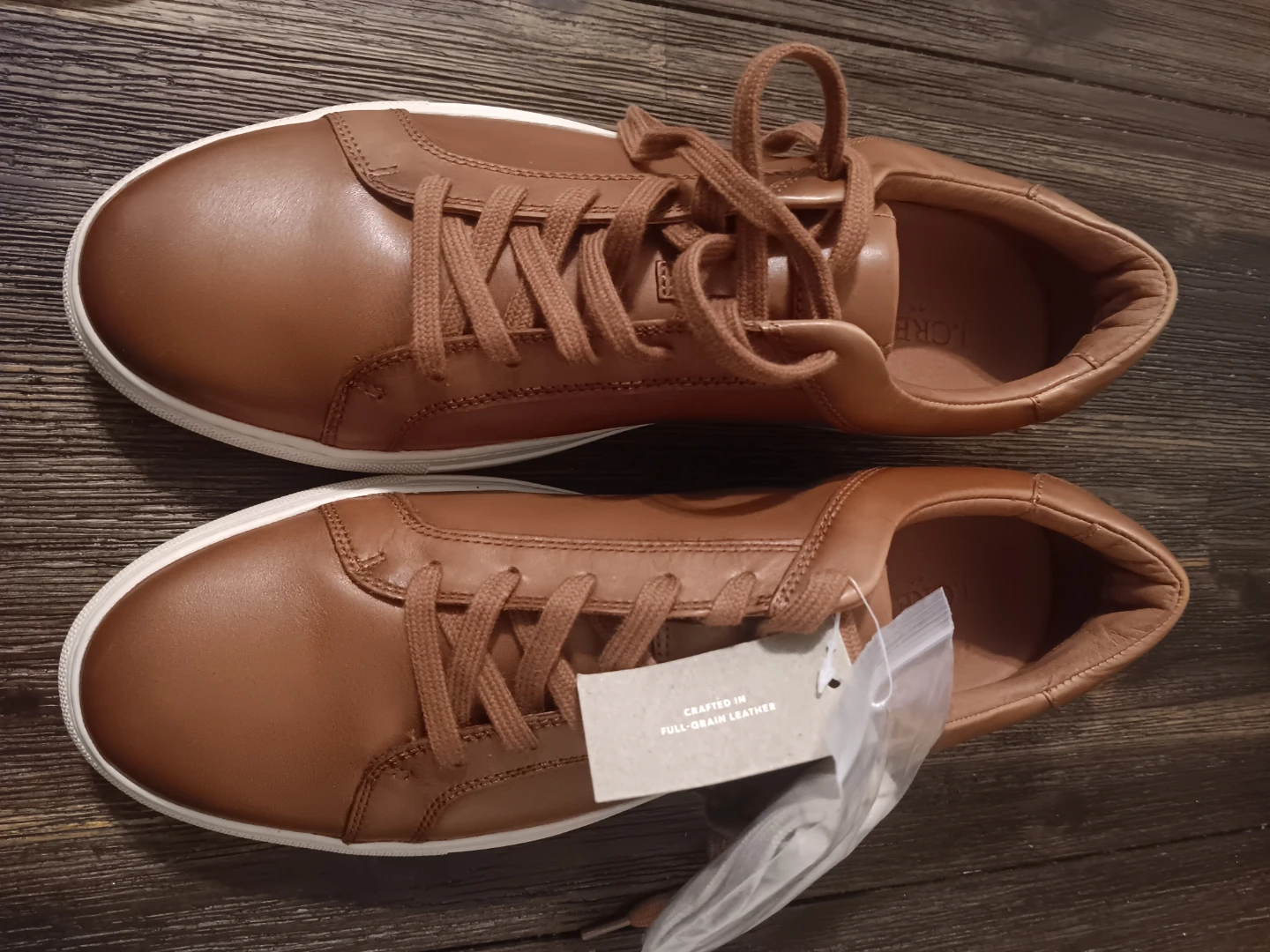 J.Crew Leather Sneakers - Size 10 - Brown - photo 5