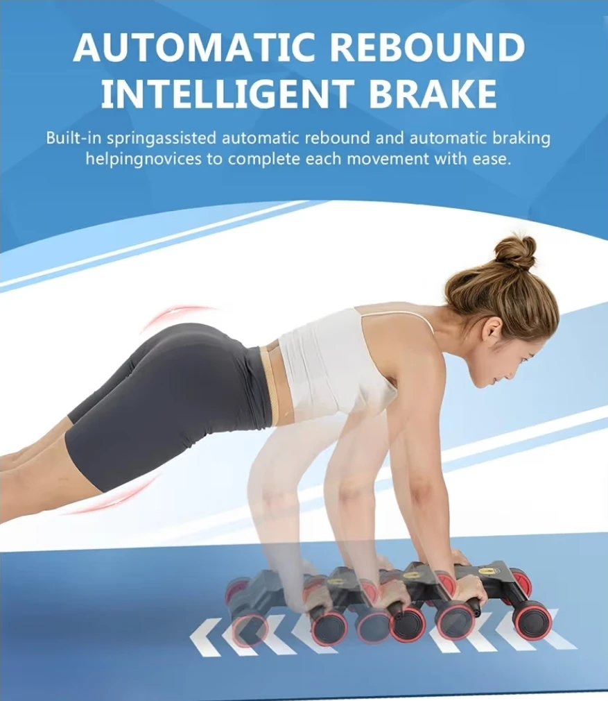Upgraded Automatic Rebound Ab Roller with Elbow Support - photo 4
