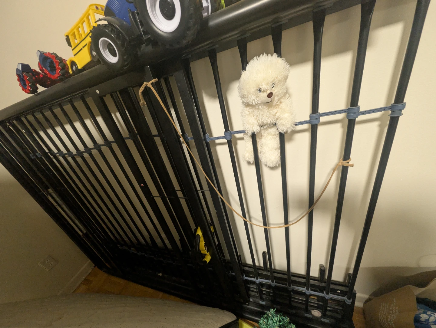 Black Metal Loft Bed with Ladder - photo 2