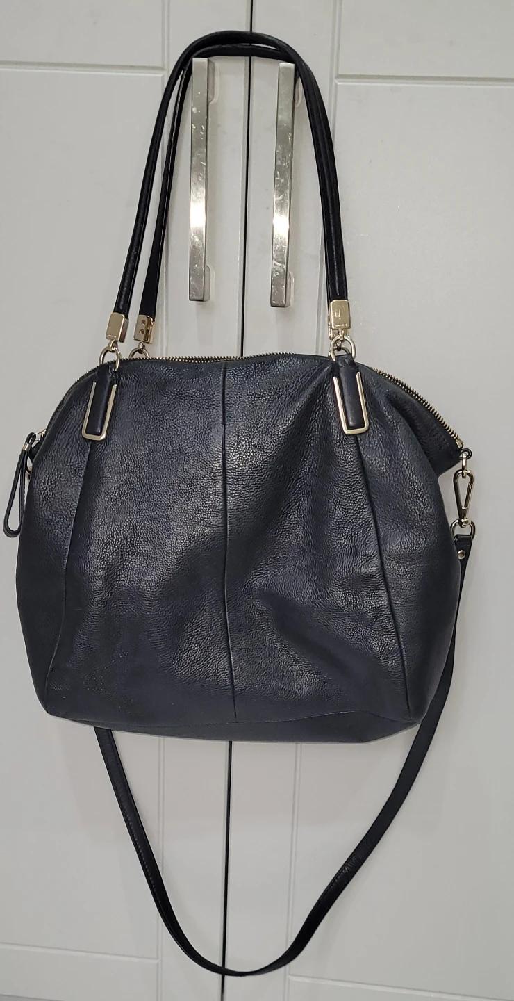 Black Leather Coach Purse - photo 2