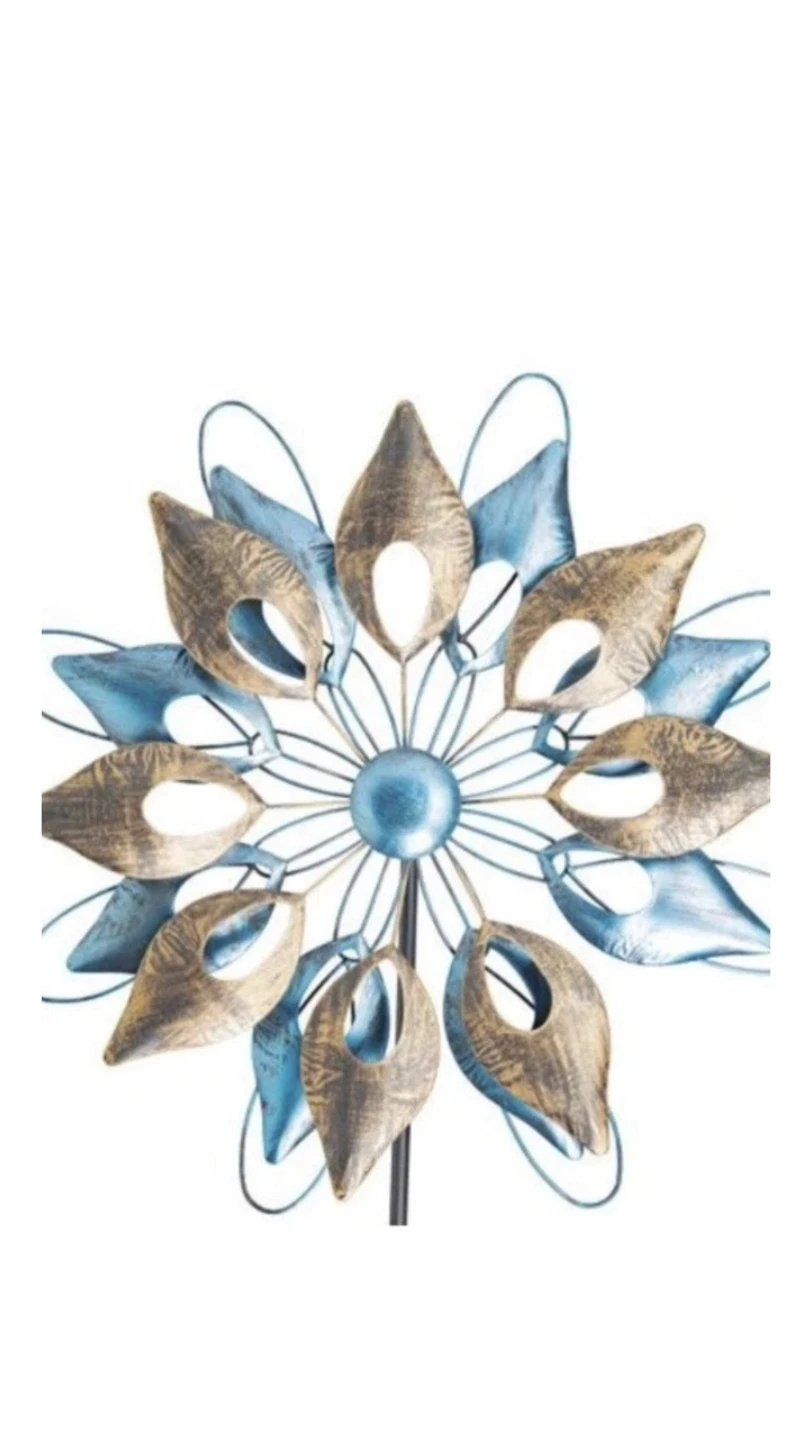 Blue and Bronze Wind Spinner 6.5ft tall New several available - photo 4