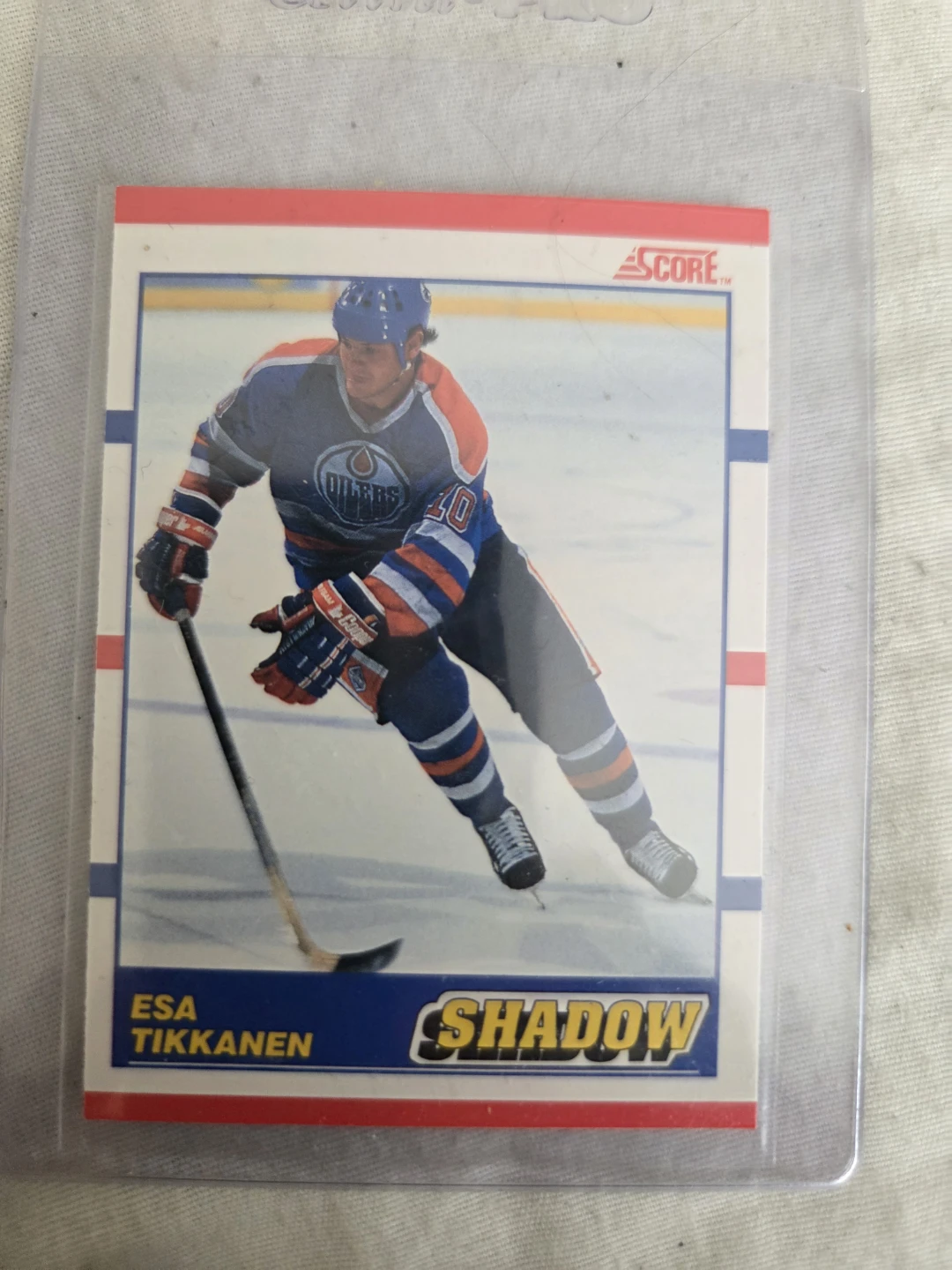 1990 Score Hockey Card - Esa Tikkanen #342 SHADOW
